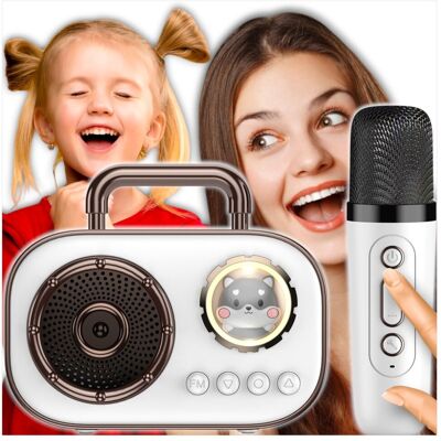 Inny producent Zestaw Do Karaoke Mikrofon + Głośnik Bezprzewodowy Z Bluetooth Dla Dzieci Inny producent Zestaw Do Karaoke Mikrofon + Głośnik Bezprzewodowy Z Bluetooth Dla Dzieci