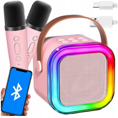 Inny producent GŁOŚNIK BLUETOOTH BEZPRZEWODOWY LED ZESTAW KARAOKE 2x MIKROFON MP3 USB SD / Allvo Inny producent GŁOŚNIK BLUETOOTH BEZPRZEWODOWY LED ZESTAW KARAOKE 2x MIKROFON MP3 USB SD / Allvo
