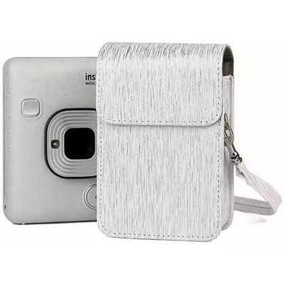 Instax-FUJIFILM, pokrowiec do aparatu Instax Mini Liplay, srebrny Instax-FUJIFILM, pokrowiec do aparatu Instax Mini Liplay, srebrny
