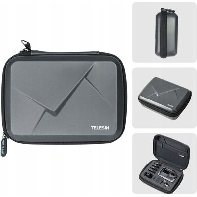 TELESIN Pokrowiec Futerał Etui Walizka Osłona Do Dji Osmo Action 3 4 5 Pro + Akcesoria / S6-prc-06-tdj / Czarny TELESIN Pokrowiec Futerał Etui Walizka Osłona Do Dji Osmo Action 3 4 5 Pro + Akcesoria / S6-prc-06-tdj / Czarny