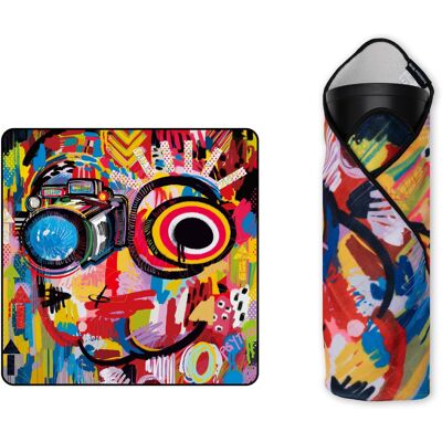 PGYTECH Ściereczka ochronna na aparat 45x45 cm, samoszczepne etui, bazgroły PGYTECH Ściereczka ochronna na aparat 45x45 cm, samoszczepne etui, bazgroły