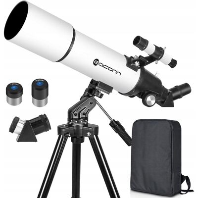 Inny producent Teleskop 80mm 600mm refraktor + plecak dla dorosłych i dzieci Inny producent Teleskop 80mm 600mm refraktor + plecak dla dorosłych i dzieci