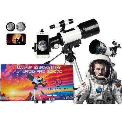 Inny producent Teleskop Luneta Lornetka ZESTAW PRO F30070M 300mm Dodatki Prezent Dziecka Inny producent Teleskop Luneta Lornetka ZESTAW PRO F30070M 300mm Dodatki Prezent Dziecka