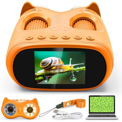Inny producent Mikroskop Cyfrowy 2 W 1 I Teleskop Dla Dzieci 1000x, Ekran 2', Żółty Inny producent Mikroskop Cyfrowy 2 W 1 I Teleskop Dla Dzieci 1000x, Ekran 2', Żółty