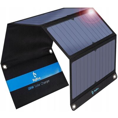 Inny producent Ładowarka Solarna 28w Przenośna Panel Słoneczny 2 Usb, Wodoszczelna Inny producent Ładowarka Solarna 28w Przenośna Panel Słoneczny 2 Usb, Wodoszczelna