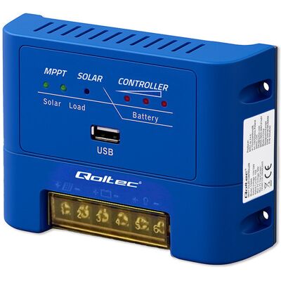 Qoltec Solarny regulator ładowania MPPT 15A do zasilania odbiorników DC i ładowania akumulatorów 12V / 24V AGM GEL LiFePO4 Qoltec Solarny regulator ładowania MPPT 15A do zasilania odbiorników DC i ładowania akumulatorów 12V / 24V AGM GEL LiFePO4