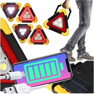 Inny producent Trójkąt Ostrzegawczy LED Latarka Lampa Power Bank Solarny Samochodowy Inny producent Trójkąt Ostrzegawczy LED Latarka Lampa Power Bank Solarny Samochodowy