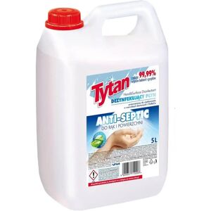 Płyn do dezynfekcji rąk, skóry i powierzchni Tytan Anti-septic WIRUSOBÓJCZY i BAKTERIOBÓJCZY 5l Płyn do dezynfekcji rąk, skóry i powierzchni Tytan Anti-septic WIRUSOBÓJCZY i BAKTERIOBÓJCZY 5l