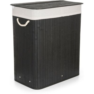 G21 - Kosz na pranie 105L separator - Bambus - Czarny G21 - Kosz na pranie 105L separator - Bambus - Czarny