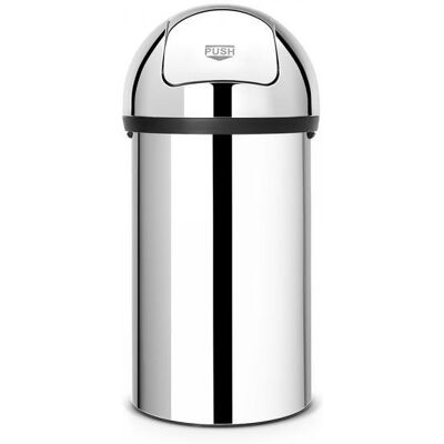 Kosz na śmieci BRABANTIA PushBin, stal polerowana, 60 l Kosz na śmieci BRABANTIA PushBin, stal polerowana, 60 l