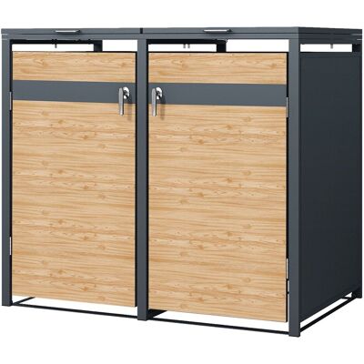 Ml-design - Kosz na śmieci 2 ton. 240L - Odporna na warunki atmosferyczne stal Ml-design - Kosz na śmieci 2 ton. 240L - Odporna na warunki atmosferyczne stal