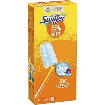 Zestaw do czyszczenia mikrofibrowego SWIFFER - Rączka teleskopowa, 2 miotełki Zestaw do czyszczenia mikrofibrowego SWIFFER - Rączka teleskopowa, 2 miotełki