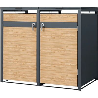 Ml-design - Kosz na śmieci 2 ton. 240L - Odporna na warunki atmosferyczne stal Ml-design - Kosz na śmieci 2 ton. 240L - Odporna na warunki atmosferyczne stal