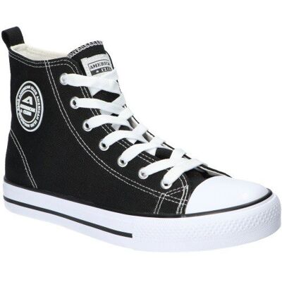American Club Lh01 Wysokie Trampki Męskie Black 45 American Club Lh01 Wysokie Trampki Męskie Black 45
