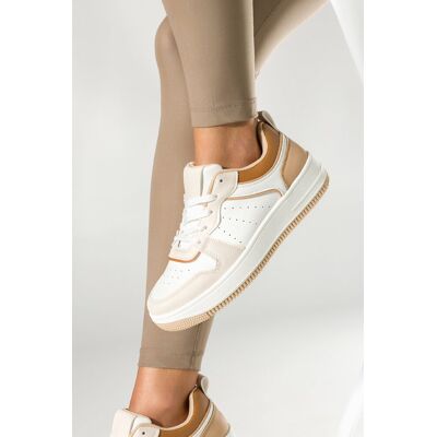 Białe sneakersy damskie buty sportowe na platformie sznurowane Casu 77077-4-37 Białe sneakersy damskie buty sportowe na platformie sznurowane Casu 77077-4-37