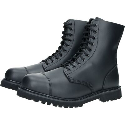Brandit Buty Wojskowe Glany Skórzane Phantom 10 Oczek Czarne - 40 Brandit Buty Wojskowe Glany Skórzane Phantom 10 Oczek Czarne - 40