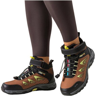 Brązowe Buty Trekkingowe Damskie Na Bieżnikowanej Podeszwie Z Regulowaną Elastyczną Sznurówką Czarne Wstawki Softshell Casu 7689-2d-40 Brązowe Buty Trekkingowe Damskie Na Bieżnikowanej Podeszwie Z Regulowaną Elastyczną Sznurówką Czarne Wstawki Softshell Casu 7689-2d-40
