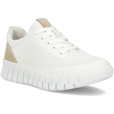Buty Damskie Sneakersy Na Platformie Skórzane Białe Filippo Dp6035/24-39 Buty Damskie Sneakersy Na Platformie Skórzane Białe Filippo Dp6035/24-39