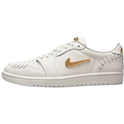 Nike Buty damskie sportowe Air Jordan 1 Low Method of Make Wmns “White/Metallic Gold” - FN5032-100-38 Nike Buty damskie sportowe Air Jordan 1 Low Method of Make Wmns “White/Metallic Gold” - FN5032-100-38