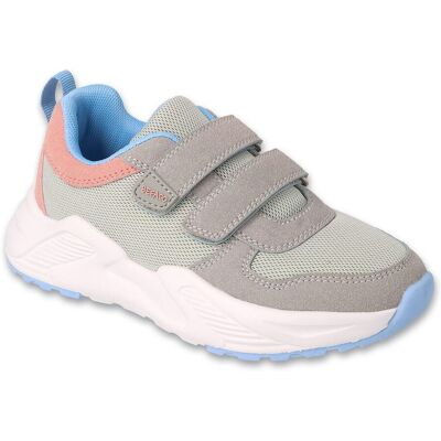 Buty dziecięce adidasy dziewczęce na rzepy sportowe szare Befado 516X306-30 Buty dziecięce adidasy dziewczęce na rzepy sportowe szare Befado 516X306-30