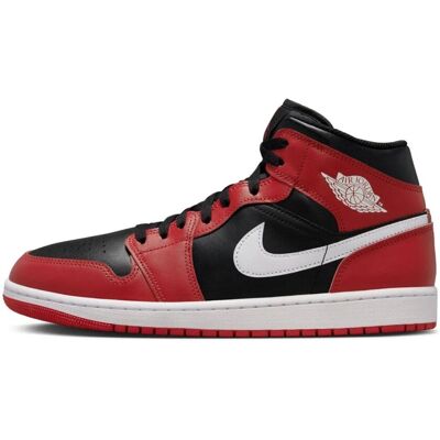 Buty męskie do koszykówki Air Jordan 1 Mid Black/Gym Red/White - DQ8426-061-43 Buty męskie do koszykówki Air Jordan 1 Mid Black/Gym Red/White - DQ8426-061-43