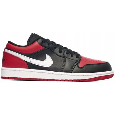 Nike - Air Jordan 1 Low - Czarny Czerwony - 47 Nike - Air Jordan 1 Low - Czarny Czerwony - 47