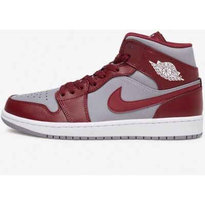 Nike - Jordan 1 Mid Cherrywood Red - Czerwony - Mid - Buty Nike - Jordan 1 Mid Cherrywood Red - Czerwony - Mid - Buty