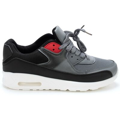 Permani Buty Modne Wygodne Lekkie Treningowe Biegowe Stylowe Męskie Sportowe Rexor Czarno-Szare 45 Permani Buty Modne Wygodne Lekkie Treningowe Biegowe Stylowe Męskie Sportowe Rexor Czarno-Szare 45