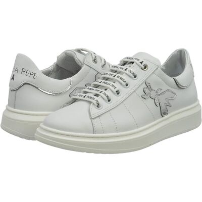 Buty Patrizia Pepe Bianco Vitello Sneakersy Dziecięce-30 Buty Patrizia Pepe Bianco Vitello Sneakersy Dziecięce-30