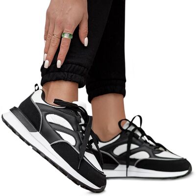 Inny producent Buty Sportowe Damskie Sneakersy Permani Basida Czarno Białe 38 Inny producent Buty Sportowe Damskie Sneakersy Permani Basida Czarno Białe 38