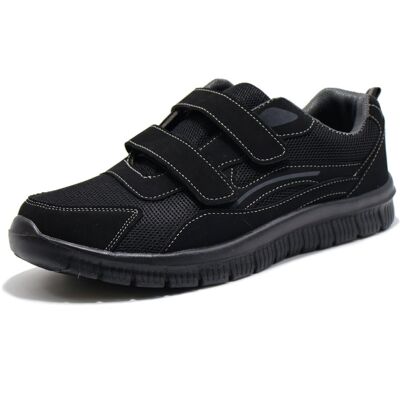 Permani Buty Sportowe Męskie Czarne Na Rzepy Gimi Wygodne Lekkie Modne Treningowe Biegowe Sneakersy 43 Permani Buty Sportowe Męskie Czarne Na Rzepy Gimi Wygodne Lekkie Modne Treningowe Biegowe Sneakersy 43
