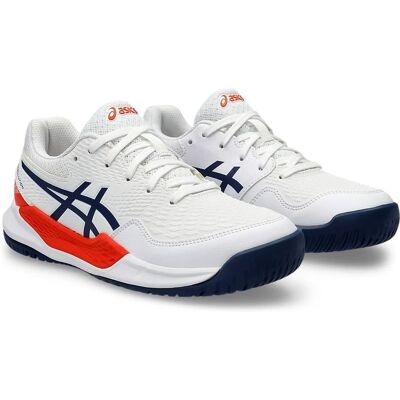 BUTY TENISOWE ASICS GEL RESOLUTION 9 AC GS JUNIOR WHITE/BLUE 103 33,5 BUTY TENISOWE ASICS GEL RESOLUTION 9 AC GS JUNIOR WHITE/BLUE 103 33,5