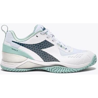 Buty tenisowe damskie Diadora Blushield Torneo 2 AG white/surf 38 Buty tenisowe damskie Diadora Blushield Torneo 2 AG white/surf 38