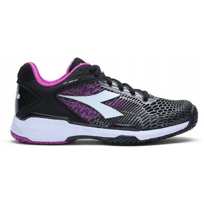 Buty tenisowe damskie Diadora Speed Competition 5 black/white/purple 40 Buty tenisowe damskie Diadora Speed Competition 5 black/white/purple 40
