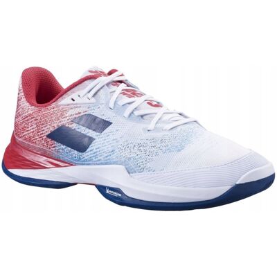 Buty tenisowe męskie Babolat Jet Mach 3 Wide All Court white/blue 41 Buty tenisowe męskie Babolat Jet Mach 3 Wide All Court white/blue 41