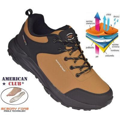 AMERICAN CLUB Buty trekkingowe męskie z membraną softshell HL 221 camel rozmiar: 46 AMERICAN CLUB Buty trekkingowe męskie z membraną softshell HL 221 camel rozmiar: 46