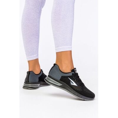 Czarne buty sportowe damskie sznurowane Casu 14-4-21-B-34 Czarne buty sportowe damskie sznurowane Casu 14-4-21-B-34