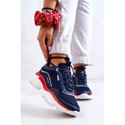 Damskie Buty Sportowe Big Star JJ274A117 Granatowe-40 Damskie Buty Sportowe Big Star JJ274A117 Granatowe-40