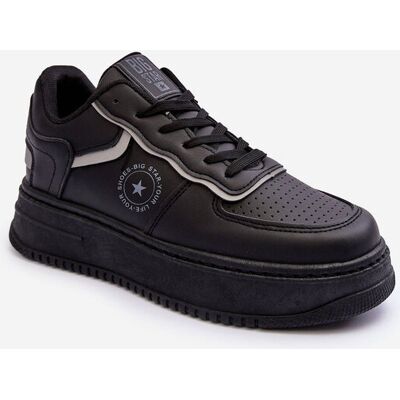 Damskie Buty Sportowe Sneakersy Big Star MM274232 Czarne-37 Damskie Buty Sportowe Sneakersy Big Star MM274232 Czarne-37