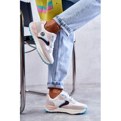 Damskie Sneakersy Sportowe Big Star Kk274097 Biało-Różowe-36 Damskie Sneakersy Sportowe Big Star Kk274097 Biało-Różowe-36