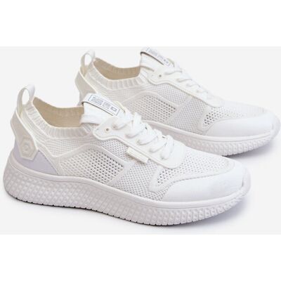 Damskie Wygodne Sneakersy Memory Foam System Big Star LL274415 Białe-37 Damskie Wygodne Sneakersy Memory Foam System Big Star LL274415 Białe-37