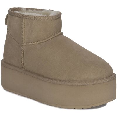 Emu Australia Botki Damskie Stinger Micro Flatform Almond-36 Emu Australia Botki Damskie Stinger Micro Flatform Almond-36