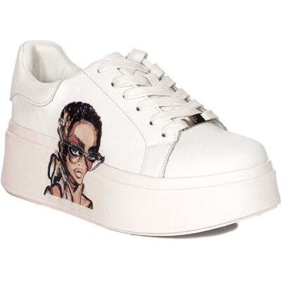 Filippo Sneakersy Damskie Skórzane Na Platformie White Białe-40 Filippo Sneakersy Damskie Skórzane Na Platformie White Białe-40