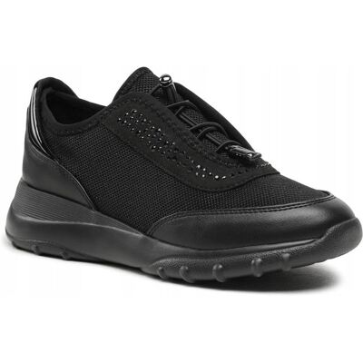 Geox Alleniee Damskie Buty Sportowe Czarne Zdobione 35 J_f Geox Alleniee Damskie Buty Sportowe Czarne Zdobione 35 J_f
