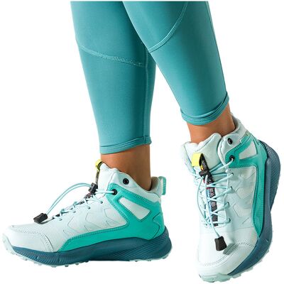 Jasnoniebieskie Buty Sportowe Trekkingowe Damskie Wodoodporne Na Bieżnikowanej Podeszwie Z Regulowaną Elastyczną Sznurówką Turkusowe Wstawki Casu 74.. Jasnoniebieskie Buty Sportowe Trekkingowe Damskie Wodoodporne Na Bieżnikowanej Podeszwie Z Regulowaną Elastyczną Sznurówką Turkusowe Wstawki Casu 74..