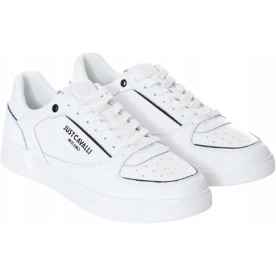 Just Cavalli Buty Męskie Skórzane Fondo Minimal Dis.2 Białe R.43 Just Cavalli Buty Męskie Skórzane Fondo Minimal Dis.2 Białe R.43