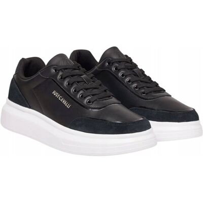 Just Cavalli Buty Męskie Skórzane Fondo Ursa Dis.2 Czarne R.42 Just Cavalli Buty Męskie Skórzane Fondo Ursa Dis.2 Czarne R.42
