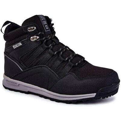 Męskie Buty Trekkingowe Ocieplane Big Star KK174371 Czarne-43 Męskie Buty Trekkingowe Ocieplane Big Star KK174371 Czarne-43