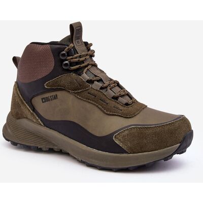Męskie Buty Trekkingowe Ocieplane Zielone Big Star MM174333-41 Męskie Buty Trekkingowe Ocieplane Zielone Big Star MM174333-41