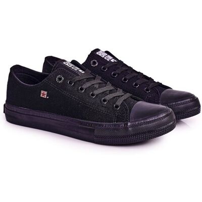 Męskie Klasyczne Niskie Trampki BIG STAR AA174009 Czarne-40 Męskie Klasyczne Niskie Trampki BIG STAR AA174009 Czarne-40